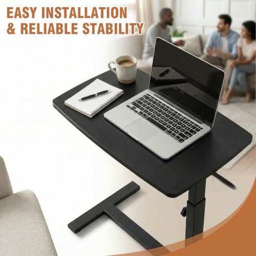 Pneumatic Lap Desks with Wheels 27.56-37.4in Adjustable Height