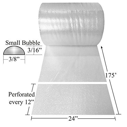 Uboxes Bubble Roll 24" Wide x 175 ft Small Bubbles 3/16"