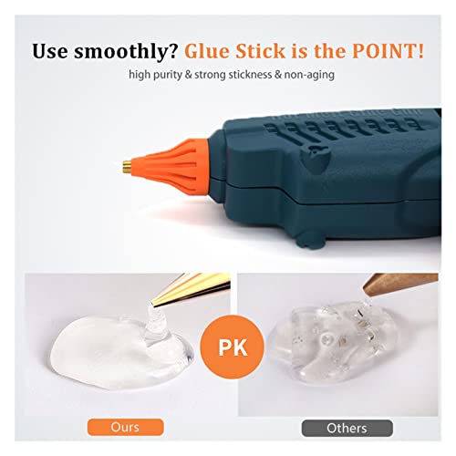 LIBODD Hot Glue Gun 100W Hot Melt Glue Gun Pure Copper Nozzles with Power Switch 5 Glue Sticks 11mm House Power Tool Home DIY Craft for DIY Arts, Crafts and Quick Repairs(Luxury Set)