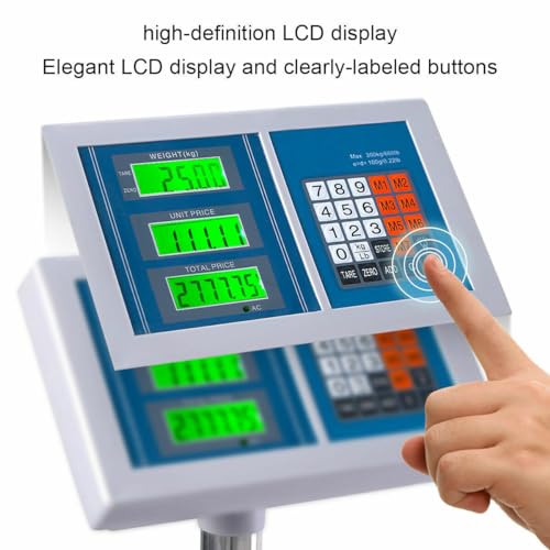 660 lbs.Digital Weight Shipping Platform Postal Floor Scale Backlit LCD Display