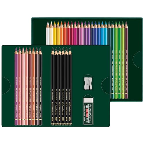 Faber-Castell Polychromos and Pitt Graphite Matte Giftset Artist Gift Set, Multi-Color 40 Count