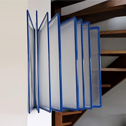 GFSGHZZ Wall Mount Reference Organizer - Catalog Display Rack, 10 Panels Wall Display System, Wall Mount Display Panels, Metal Panel System, for Warehouse, Workshop, Shop, Laboratory,Multi-Coloured