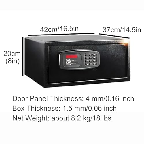 XRRJFYH 1.0 Cuft Security Box Digital Safe Small Safe Box with Key Safebox for Hotel, Office, Home