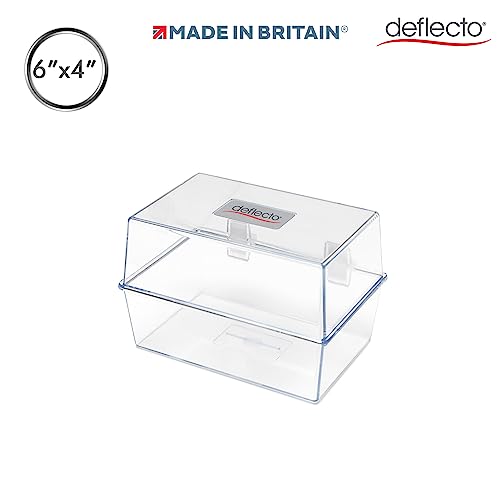 Deflecto Value Size 6 x 4 in Index Card Box - Crystal, CP011YTCRY