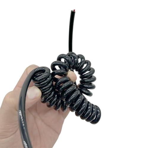 3 Core Coiled Extension Cable 14-24AWG 2.5m/5.0m/50cm