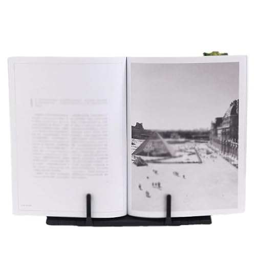 BXFIRS Black Book Stand Metal Reading Rack Plastic Holder