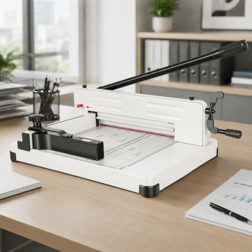 Fukursul Paper Cutter 12 Inch Heavy Duty 400 Sheet Guillotine Trimmer