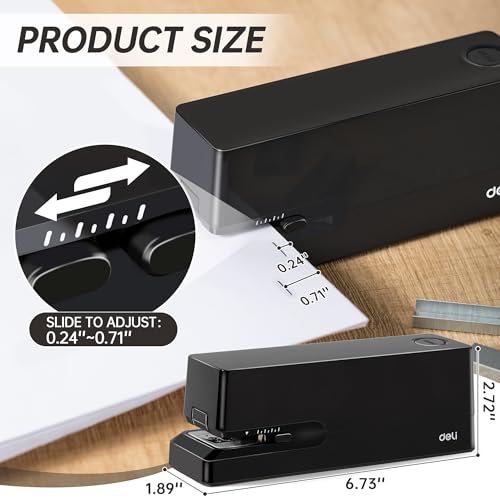 Deli Electric Stapler, Automatic Staplers for Desk, 25-Sheet Capacity