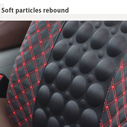 MOLYSAK Electric Car Massage Lumbar Back Support Cushion seat Massager Pillow for Office Chair PU Leather