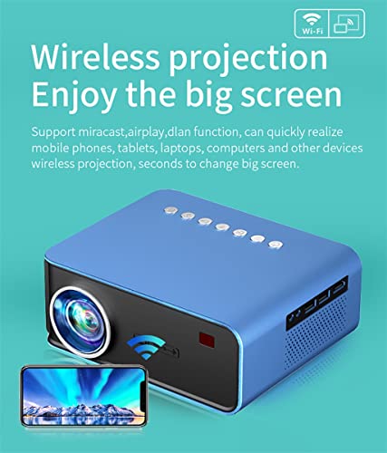 XBTGS Mini Projector 3600 Lumens Support 1080P LED Big Screen Home Theater Smart Video Beamer，D