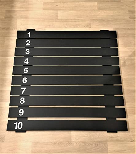Chic, Easy Chalkboard System. 10 Peel-and-Stick REPOSITIONABLE Rows of Blackboard Slats for Restaurant Menu, Office Items, Home Schedule etc. Quick Wall Mount. for Regular & Liquid Chalk.