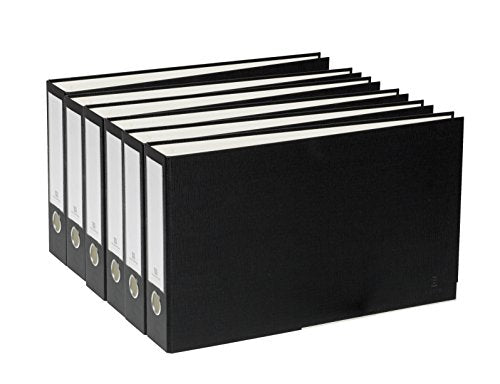 3-Ring Premium Ledger Binder for 11" x 17" Paper, 6pk - Black, by Bindertek