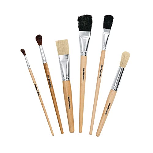 Colorations Natural Brush Classroom Pack, Set of 72, Ages 3+, PreK+