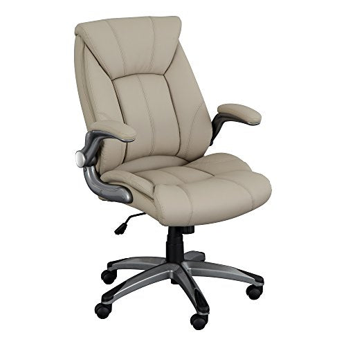Norwood Commercial Furniture High Back Executive Office Chair with Flip-Up Arms for Home or Office - Champagne (NOR-OUG1041CP-SO)
