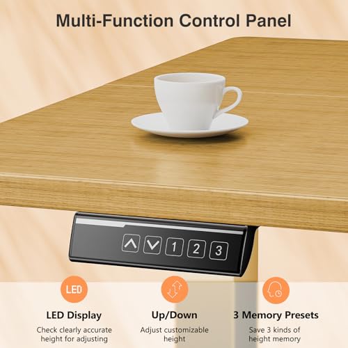 Sweetcrispy Electric Standing Desk, Computer Desk, 55x24 Inch