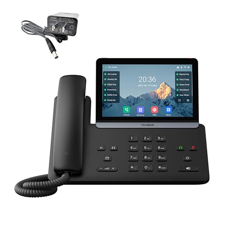 Yealink SIP-T87W-PSU – 7-inch Multi-Point Touch Screen - Power Adapter Included