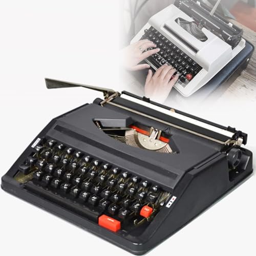 GAYAYAS Vintage Classic Retro Old Typewriter, Old-Fashioned Traditional Portable Manual Typewriter, Flexible Buttons, Normal Use Vintage Typewriter Black