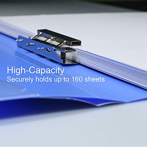 Acocony Punchless Binder Letter Size with 2 Clamp Blue 6-Pack
