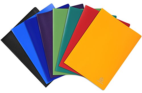 Exacompta Soft PP Welded Display Book, A4, 80 Pockets - Assorted Colours, Pack of 8