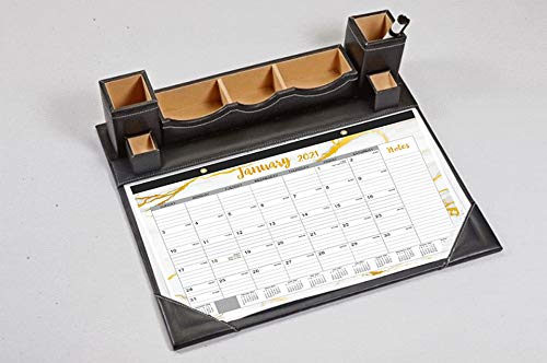 Leatherette Desk Calendar Planner Wauis417