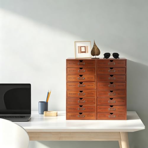 4PCS 16-Drawer Desktop Organizer Stackable Storage