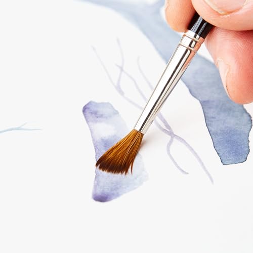 da Vinci Watercolor Maestro Kolinsky Red Sable Brush Set 5500-3 Brush Set - Series 10 Sharp Round in Sizes 5/0, 0 & 4 in an Elegant Black Gift Box.
