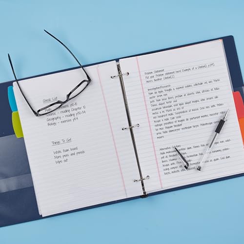 Avery® Heavy-Duty View 3 Ring Binders, 1" Rings, 4 Navy Blue Binders