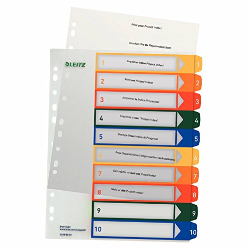 LEITZ plastic divider, digital, A4 extra large 1 - 10