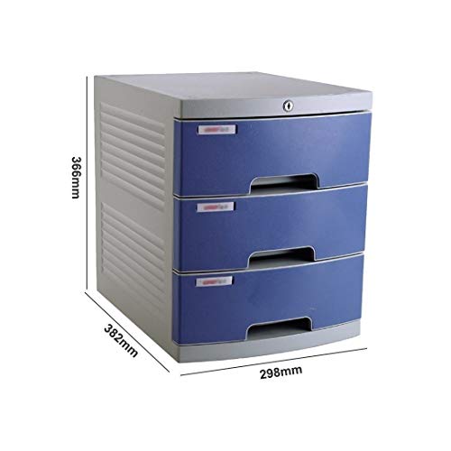 SDVantage Flat File Cabinet, Large 3-Layer Drawer Storage Organization, with Lock/Blank Label,Suitable for Office Supplies