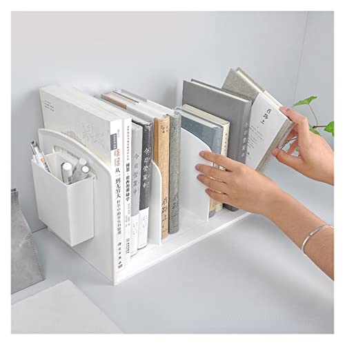 CAMBOS Desktop Bookshelf Floor Display Stand Desktop Book Storagerack Book Stand Bookshelf File Rack with Pen Holder Office Desk Storage and Sorting Rack Data Box Industrial Bookshelf