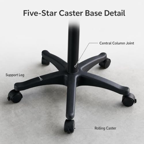 RIXNOMA Round Meeting Table with Wood Base, Modern Wooden Office Table for Conference Rooms and Small Office Spaces