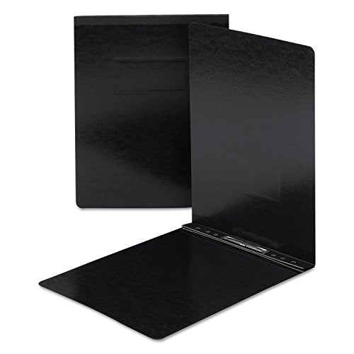 Smead PressGuard Report Cover, Metal Prong Top Fastener with Compressor, 2" Capacity, Letter Size, Black, 25 per Box (81124)