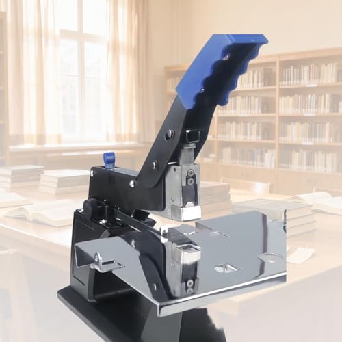 TYXFSMYXGS Heavy Duty Saddle Stapler Manual, 2 in 1 Flat & Saddle Stitching Machine with Stoppers, Max 6.5mm Thickness, Large Capacity Stapler for Office, Print Shop, Binding