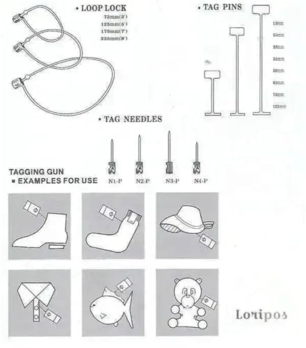 DWLANMLHYA Tagging Gun for Clothing, 10000pcs Needle Pins for Garment Labels Clothes Sock Hat Doll Price Tags Office Filing and Craft Projects(Width 10mm)