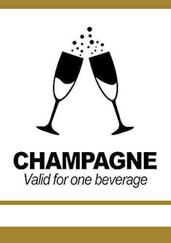 Drink Tickets - Fast & Affordable Champagne Tickets by MyZone Printing (Gold, 2000)