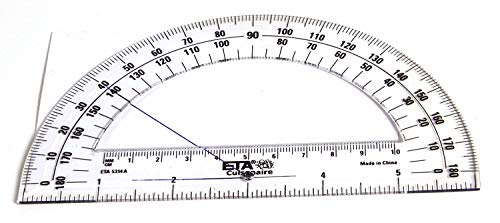 hand2mind Clear, Plastic, Student Math Protractor Set for Classroom (Pack of 100)