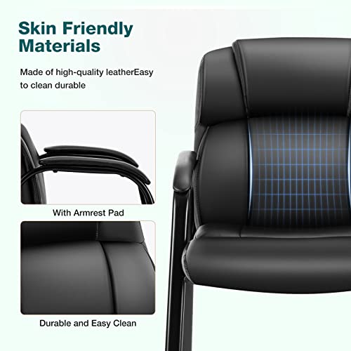 OLIXIS Office Waiting Room Chairs Set of 4, Stationary Side Guest Chair