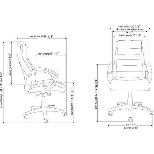 Lorell Deluxe High-Back Black Leather Chair