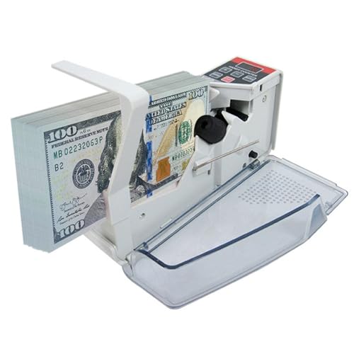 Portable High-Speed Money Counter 600 Sheets/Min, Dual Power Cash Counting Machine for Office & Retail