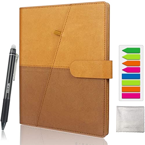GFHSKRPL Smart Erasable Notebook Leather Paper Reusable Wirebound Notebook Cloud Storage Flash Storage Lined With Pen(C)