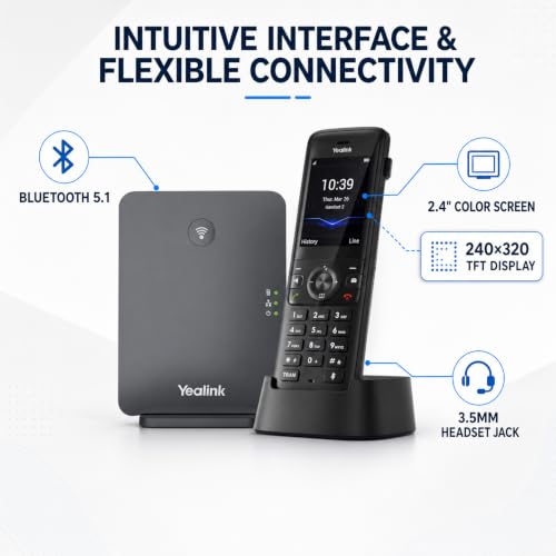 Yealink W78P DECT IP Phone System with W70B Base & W78H Handset