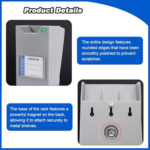 Vyrata Expand Out Timecard Rack, Lightweight Employees Time Card Rack Holder Wall Mount, Durable Construction with Mounting Hardware(5Pocket)