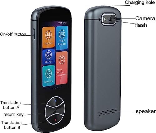 EliteBloom Portable Foreign Language Real Time Way Translations, Portable Real Time Translation, Language Translating Device, Languages P Translator,