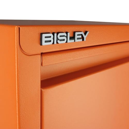 3-Drawer Flush Front Vertical File Cabinet - Orange, by Bisley