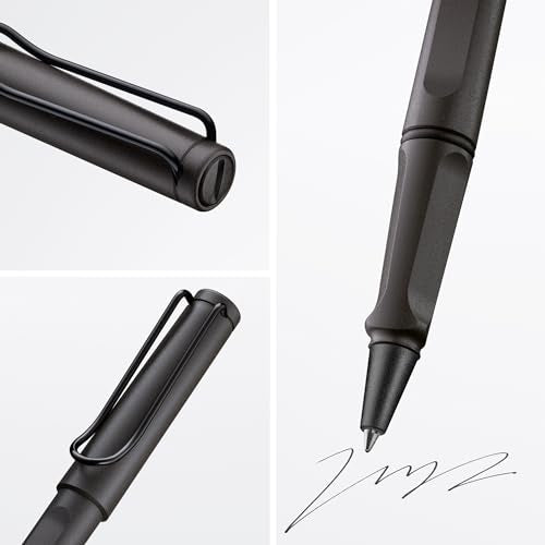 Lamy safari umbra - Rollerball Pen with ergonomic grip & line width M - for pleasant long writing - made of robust ASA plastic - including rollerball refill M 63 in blue
