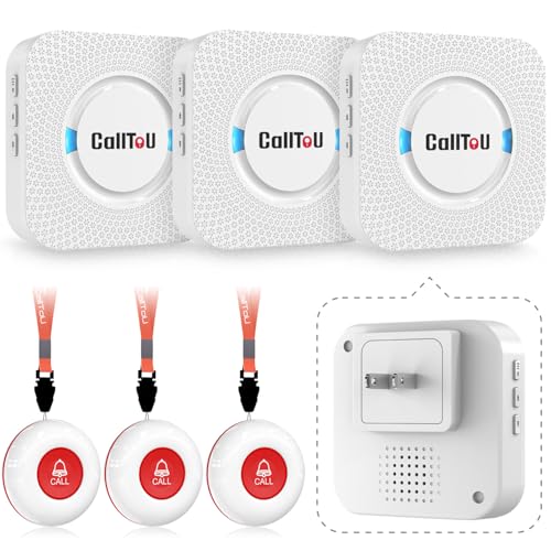CallToU Wireless Caregiver Pager Alert Button for Seniors Patient Call Bell