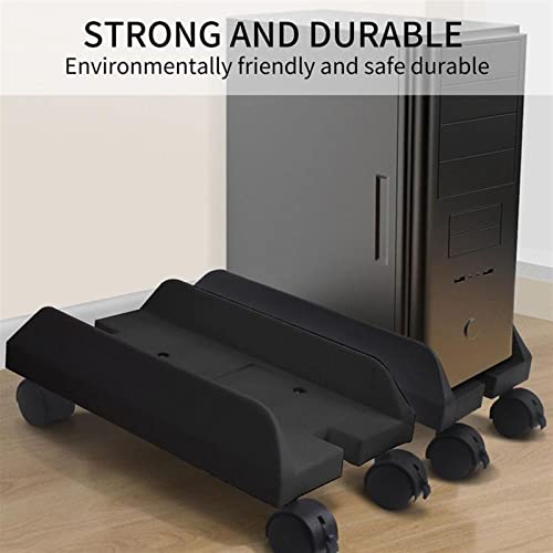 GERRIT CPU Stand CPU Holder Stand, Mobile Desktop PC Tower Stand with Rolling Wheels, Floor PC Mainframe Bracket, Adjustable Width Universal PC Holder Cart Computer Tower Stand