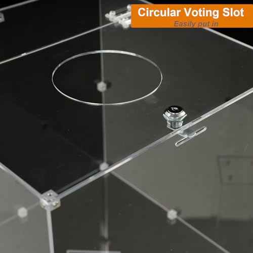 SHOUMANUAL Suggestion Box with Stand, 14" Acrylic Locking Ballot Box