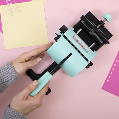 Craftelier - Zutter Bind It All Binding Machine with Extendable Arm | Ideal for Binding with Ring Bindings from 0.3125 cm (5/16") to 3.12 cm (1 1/4") | Turquoise and Black Colour