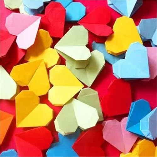 Colored Cardstock 500Pcs Double Sided Folding Origami Paper Scrapbooking Materialle Cardstock For Card Making Wish DIY Jewelry Tools(25cmx25cm)
